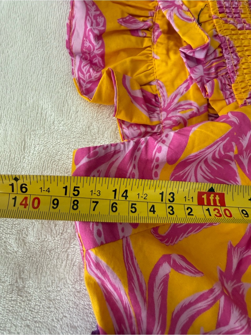 FARM Rio Tropical Swing Mix Mini Dress Tiered Ruffle Sleeves Size S NEW D90 - Picture 4 of 6